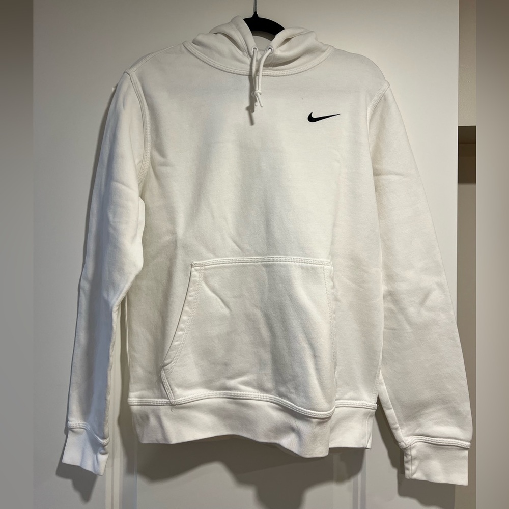 Nike Classic White Hoodie with Black Swoosh
